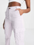 Фото #3 товара Stradivarius STR straight leg cargo trouser in washed lilac