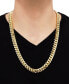 Фото #2 товара Cuban Link 26" Chain Necklace in 18k Gold-Plated Sterling Silver or Sterling Silver