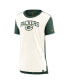 Women's Cream/Green Green Bay Packers Wordmark Tri-Blend T-Shirt