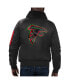 Фото #3 товара Men's x Ty Mopkins Black Atlanta Falcons Black History Month Satin Full-Zip Jacket