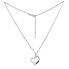 Фото #2 товара Silver necklace HEART with heart pendant with blue Swarovski Zirconia SILVEGO11580NB