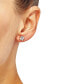 ფოტო #3 პროდუქტის 2-Pc. Set Cubic Zirconia Princess and Polished Round Stud Earrings in 10k Gold