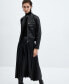 ფოტო #10 პროდუქტის Women's Leather-Effect Pleated Skirt