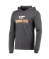 ფოტო #2 პროდუქტის Men's Maroon, Heather Charcoal Virginia Tech Hokies Meter Long Sleeve Hoodie T-shirt and Jogger Pajama Set