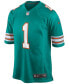 ფოტო #2 პროდუქტის Men's Tua Tagovailoa Aqua Miami Dolphins Alternate Game Jersey