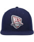 Фото #4 товара Головной убор Mitchell & Ness мужской синий New Jersey Nets Hardwood Classics Team Ground 2.0 Snapback Hat