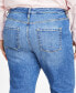 Фото #7 товара Plus Size Mid-Rise Girlfriend Jeans, Created for Macy's
