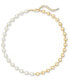 Фото #1 товара On 34th gold-Tone Bead & Imitation Pearl Collar Necklace, 16" + 2" extender