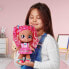 Фото #5 товара Kindi Kids Tiara Sparkles Royal Candy Scented Big Sister Official 10" Toddler Doll with Bobble Head, Big Glitter Eyes, Changeable Clothes and Removable Shoes