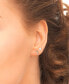 ფოტო #2 პროდუქტის 2-Pc. Set Lab-grown White Sapphire (1/3 ct. t.w.) & Enamel Candy Cane Stud Earrings in 14k Gold-Plated Sterling Silver