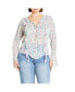 ფოტო #1 პროდუქტის Plus Size Lidia Print Top