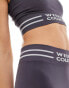 ASOS Weekend Collective seamless leggings with branded waistband in charcoal