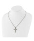 Фото #3 товара Chisel yellow IP-plated Cross Pendant 19.5 inch Box Chain Necklace