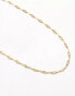 Фото #2 товара Accessorize Z collection gold plated flat chain necklace in gold