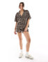 ASOS DESIGN oversized shirt co-ord in leopard print Леопардовый, S - EU 36-38 - фото #1