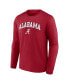 Men's Crimson Alabama Crimson Tide Campus Long Sleeve T-shirt