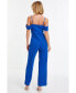 Фото #3 товара Women's Cold Shoulder Palazzo Jumpsuit