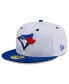 Фото #2 товара Men's White Toronto Blue Jays Throwback Mesh 59FIFTY Fitted Hat