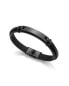 Men´s bracelet made of smooth black leather Magnum 75285P01010