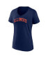 Women's Navy Illinois Fighting Illini Basic Arch V-Neck T-shirt