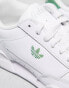 adidas Originals Court Super trainers in white and green