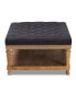 Lindsey Modern and Rustic Cocktail Ottoman- TURNED OFF PER LAWSUIT PATENT INFRINGEMENT