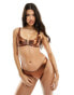 The Frolic sapphire high leg bikini bottom in bronze metallic