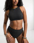 Фото #4 товара Roxy Pop Up long line crop bikini top in black
