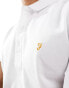 Farah Blanes short sleeve polo shirt in white