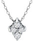 Фото #1 товара Giani Bernini cubic Zirconia Cluster Pendant Necklace, 16" + 2" extender, Created for Macy's