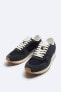 Split leather multipiece sneakers