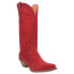 Dingo Out West Embroidered Snip Toe Cowboy Womens Red Casual Boots DI920-600