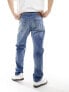 Lee Oscar relaxed tapered fit distressed jeans in mid vintage wash