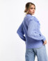 Фото #8 товара Wednesday's Girl crew neck jumper with fringe detail in blue
