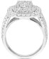 Фото #3 товара Diamond Halo Cluster Engagement Ring (2 ct. t.w.) in 14k Gold