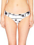 Фото #1 товара RVCA 170261 Womens Fading Petals Cheeky Bikini Bottom Swimwear White Size Medium