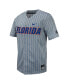 ფოტო #2 პროდუქტის Men's Gray Florida Gators Pinstripe Replica jersey Full-Button Baseball Jersey