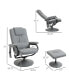 Vibration Massage Recliner Chair with Ottoman, Gray