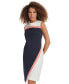 ფოტო #5 პროდუქტის Women's Color-Blocked Asymmetric Dress