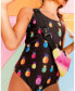 Фото #1 товара Girl One Piece Swimsuit Black Printed Pineapples - Child