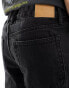 Weekday Barrel relaxed fit tapered jeans in tuned black Черный, W30 L32 - фото #3