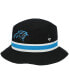 Фото #1 товара Men's Black Carolina Panthers Striped Bucket Hat