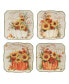 Фото #1 товара Harvest Morning Canape Plates Set, 4 Pieces