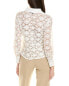 Фото #2 товара Gracia Crisscross Flower Pattern Sheer Shirt Women's White S
