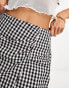 Фото #3 товара Hollister poplin mini skirt in black and white check