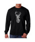 ფოტო #1 პროდუქტის Men's Word Art Long Sleeve T-Shirt- Types of Deer