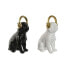 Фото #1 товара Декоративная фигура Home ESPRIT Белый Чёрный Позолоченный Пёс 12 x 18 x 30 cm (2 штук)