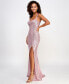 Фото #2 товара Juniors' Sweetheart-Neck Sleeveless Front-Slit Gown, Created for Macy's