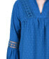 Women's Long Sleeve Blouse with Crochet Trim