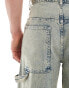 ASOS DESIGN super baggy carpenter jeans with vintage tint